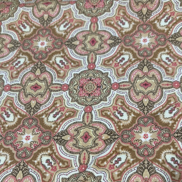 Talbots Heritage Ankle Pants in Tan and Rose Mosaic Print - Picture 8 of 12